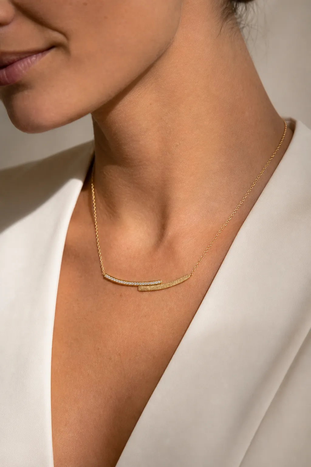 Collana Brera Gold indossato